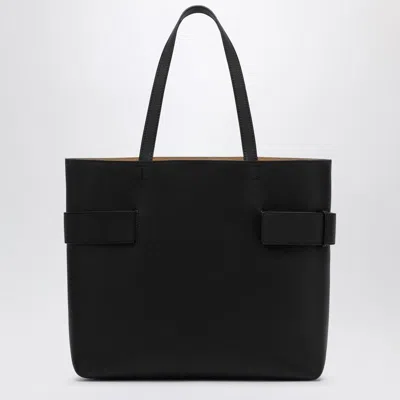 Alexander Mcqueen Black Leather T-bar Shopping Bag
