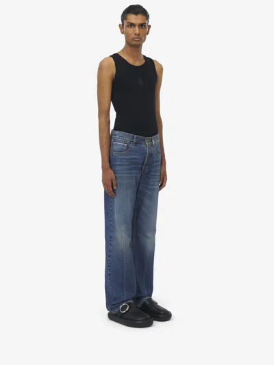 Alexander Mcqueen Straight-leg Denim Jeans In Blue