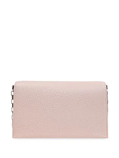 Alexander Mcqueen Cross-bar Mini Pink Lambskin Crossbody Bag In Neutral