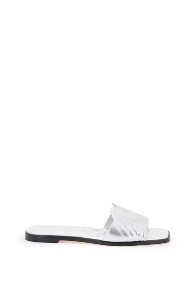 Alexander Mcqueen Alexander Mc Queen Seal Leather Sandals In Silver