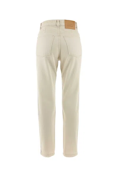 Ami Alexandre Mattiussi Ami Paris Ivory Denim Jeans In Neutral