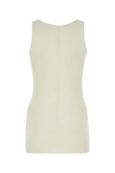 Ami Alexandre Mattiussi Ami Paris Ivory Viscose Blend Tank Top In Neutral