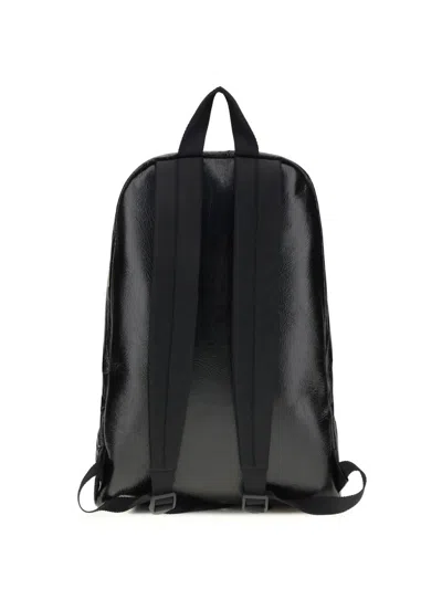 Balenciaga Men Explorer Backpack With Printed Stickers In Black