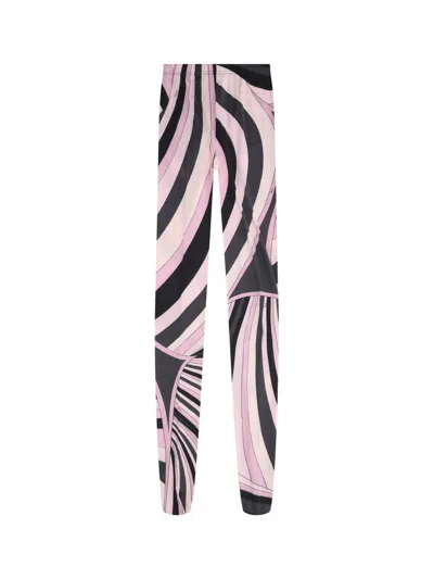 Pucci Sheer Tights With Abstract Print In Multi