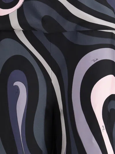 Pucci Long Jumpsuit In Silk With Print In Multi