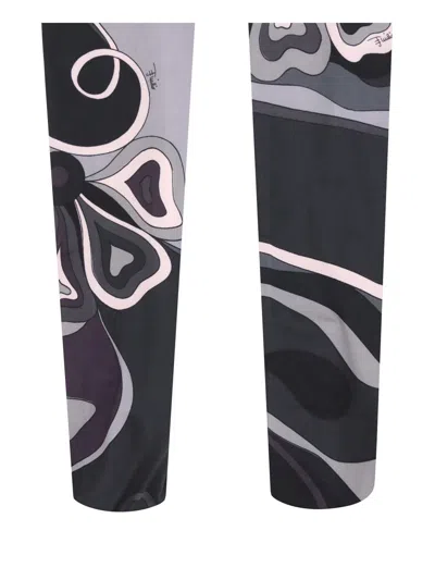 Pucci Sheer Tights With Abstract Print In Multi
