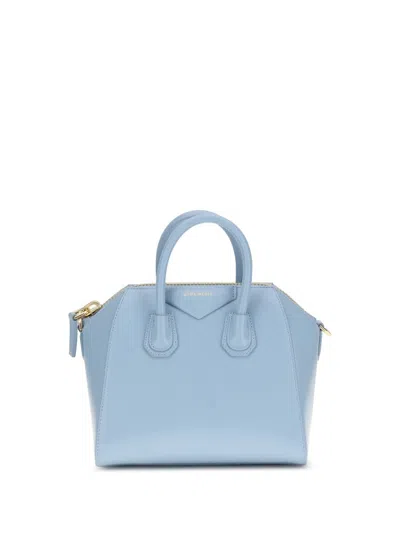 Givenchy Antigona Mini Top-handle Bag In Patent Leather In Blue