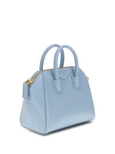 Givenchy Antigona Mini Top-handle Bag In Patent Leather In Blue