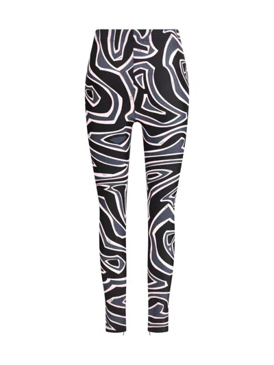 Pucci Labyrinth Print Leggings In Black