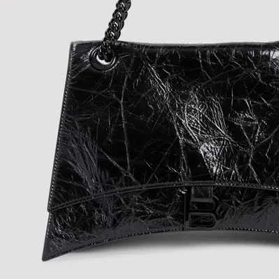 Balenciaga Crush M Shoulder Bag In Black