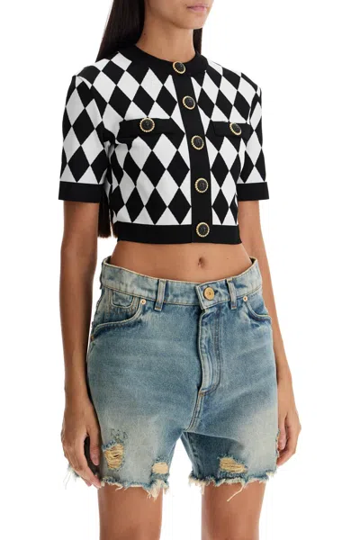 Balmain Embroidered Viscose Blend Top In Multi