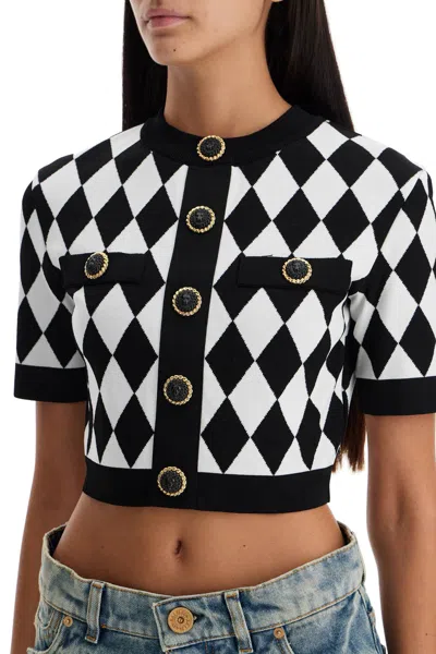 Balmain Embroidered Viscose Blend Top In Multi