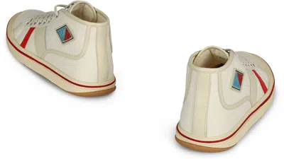 Bottega Veneta Eliot Mid-top Canvas Sneakers In White