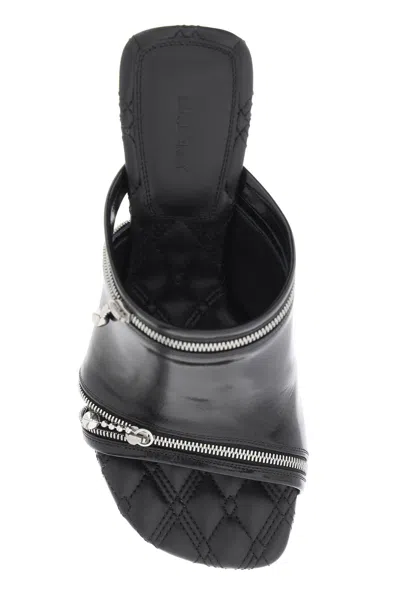 Burberry Sandals Peep Model In Shiny Black Leather