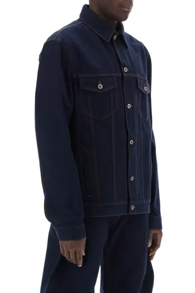 Burberry Men Denim Jacket In Blue