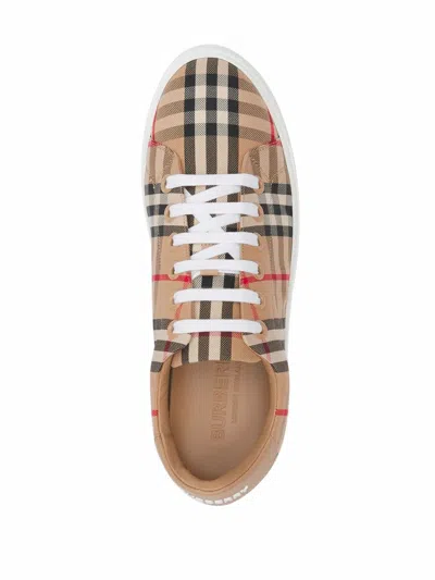 Burberry New Albridge Check Low-top Sneakers In Multi