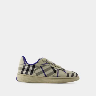 Burberry Woman Sneakers Light Grey Size 10 Textile Fibers In Multi