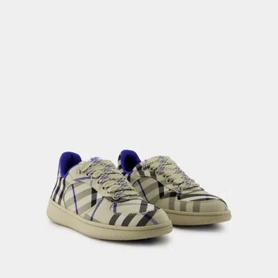 Burberry Woman Sneakers Light Grey Size 10 Textile Fibers In Multi