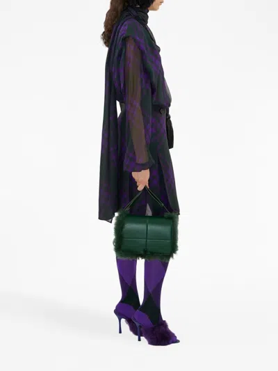 Burberry Asymmetrical High-waisted Silk Skirt With Plaid Pattern In Royalipcheck