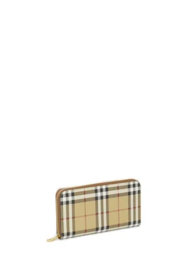 Burberry Printed Canvas Wallet In Brown