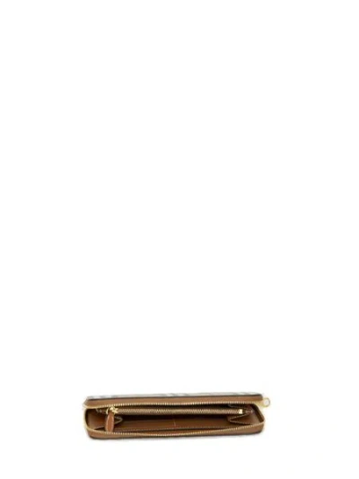 Burberry Printed Canvas Wallet In Brown