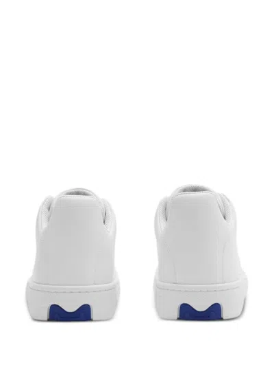 Burberry Low-top Sneakers In Box Leather In White
