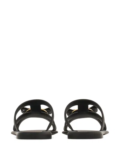 Ferragamo Women New Vara Rubber Slides In Black