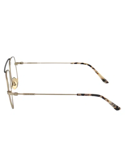 Calvin Klein Satin Light Gold Metal Optical Glasses In Gold