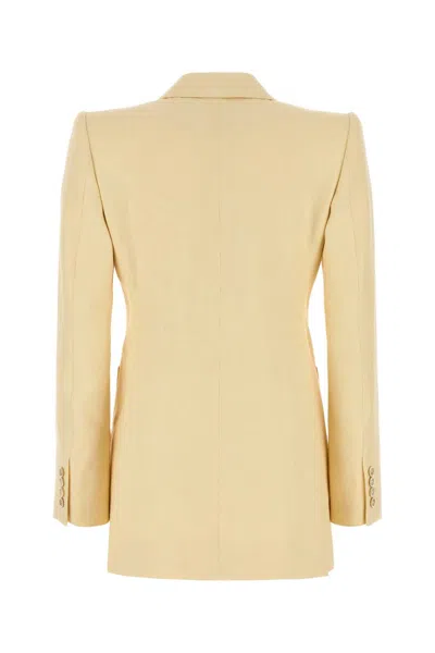 Chloé Cream Hemp Blend Blazer In Brown