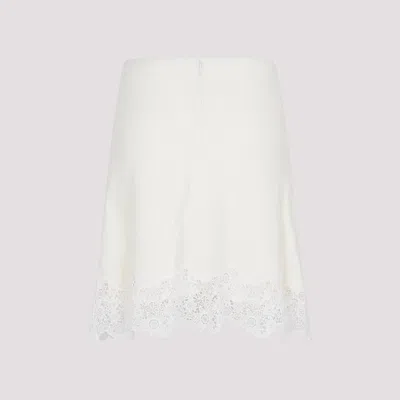 Chloé Ivory Wool Mini Skirt In White