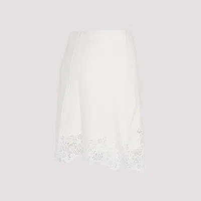 Chloé Ivory Wool Mini Skirt In White
