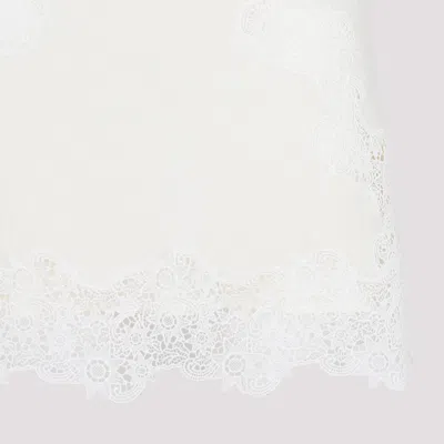 Chloé Ivory Wool Mini Skirt In White