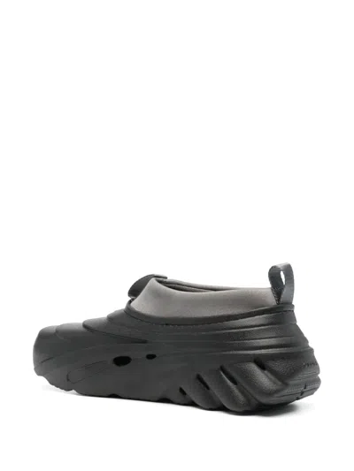 Crocs Black Rubber Echo Storm Slip Ons In Black