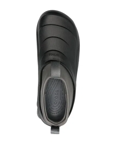 Crocs Black Rubber Echo Storm Slip Ons In Black