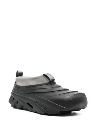 Crocs Black Rubber Echo Storm Slip Ons In Black