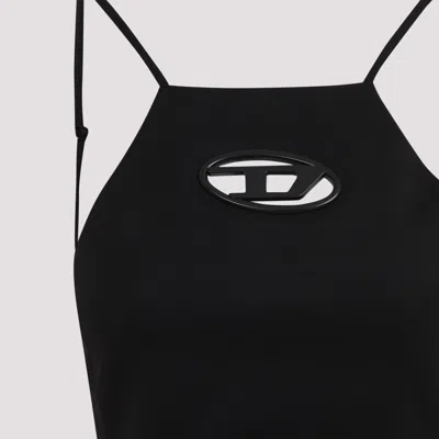 Diesel Black Stretch Polyester Blend T-wilit Top In Black