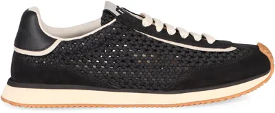 Dolce & Gabbana Black Fabric Sneakers In Multi