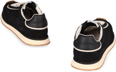 Dolce & Gabbana Black Fabric Sneakers In Multi