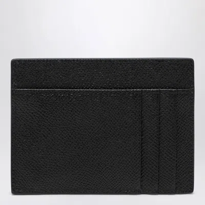 Dolce & Gabbana Black Leather Card Holder In Black
