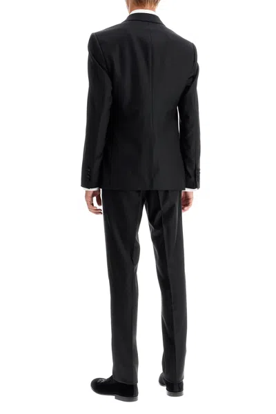 Dolce & Gabbana Black Wool Blend Suit In Black