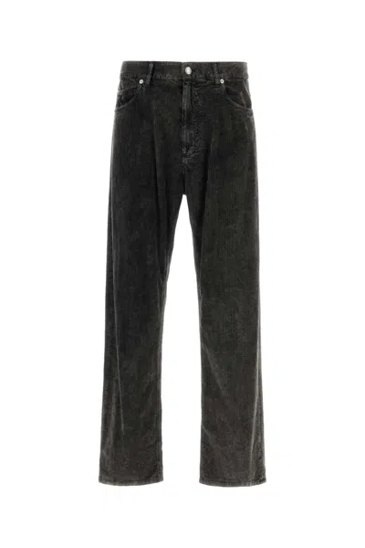 Dolce & Gabbana Charcoal Stretch Corduroy Pant In Gray