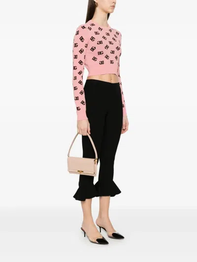 Dolce & Gabbana Mini Palmellato Ottone Vin Shoulder Bag In Pink