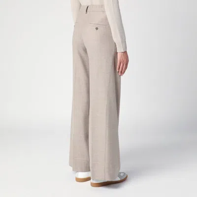 Quelledue Mélange Wool Tailored Pants In Gray