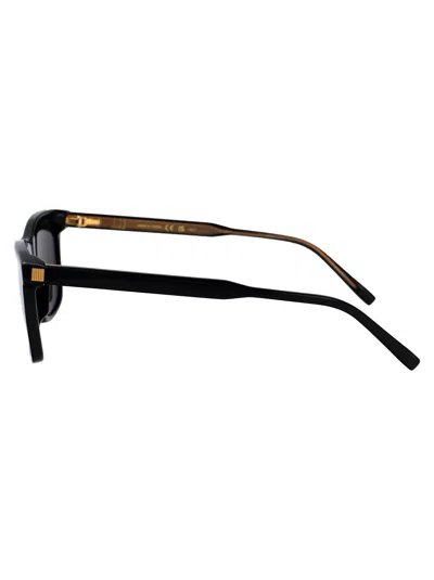 Dunhill Black Acetate Sunglasses In Brown