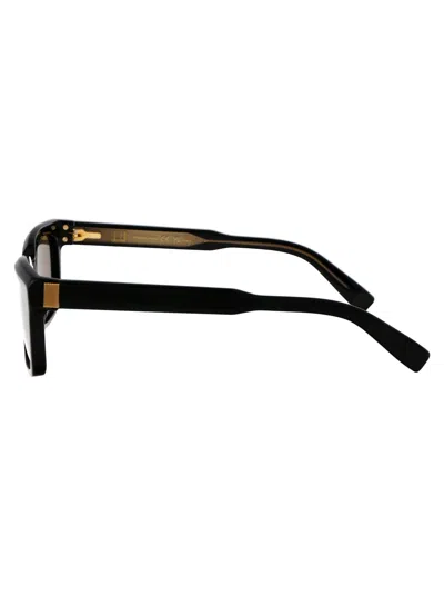 Dunhill Black Acetate Sunglasses In Brown