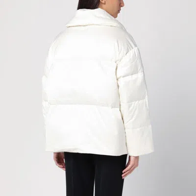Calvin Klein Padded High Collar Long Sleeves Quilted Coat In White