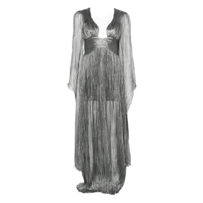 Maria Lucia Hohan Foil Ellie Gown In Gray
