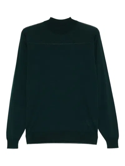 John Smedley Extra Fine Merino Wool Turtle Neck Sweater Clothing In Green
