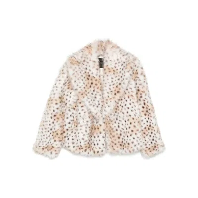 Thelaurent Faux Fur Coat In Animal Print