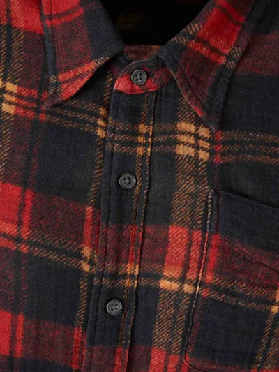 R13 Reversible Print Shirt In Red